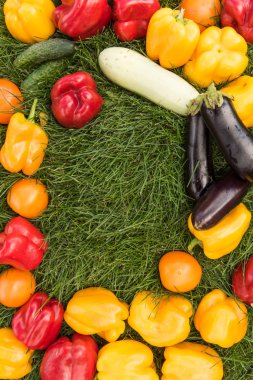 Sebze yeşil çim bir arka plan ayarla