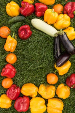 Sebze yeşil çim bir arka plan ayarla