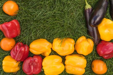 Sebze yeşil çim bir arka plan ayarla