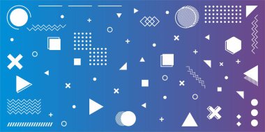 Geometrik şekiller desen. memphis arkaplan tasarımı.