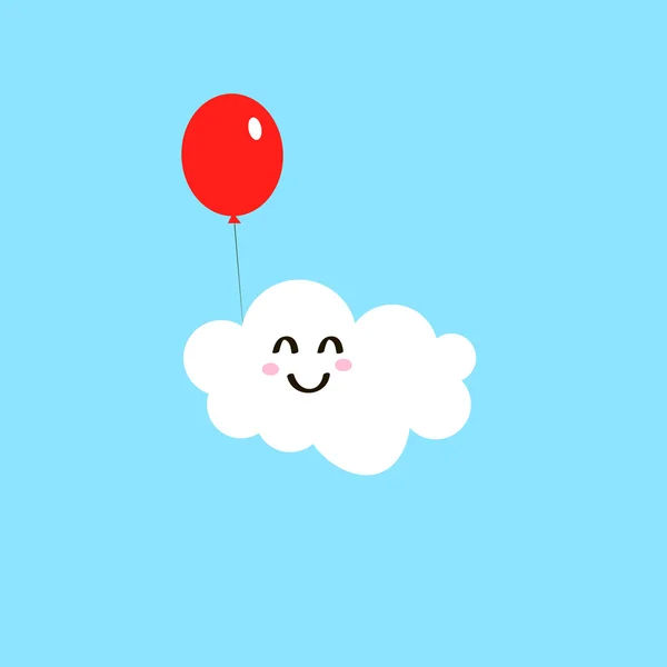 Desenho animado nuvem engraçada — Vetor de Stock