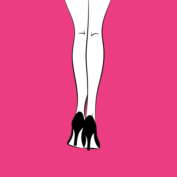 手绘女性双腿 — 图库矢量图片