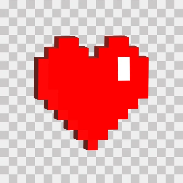 Piksel basit kalp Telifsiz Stok Illüstrasyonlar