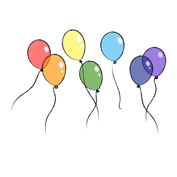Renkli balonlar ayarla Telifsiz Stok Illüstrasyonlar