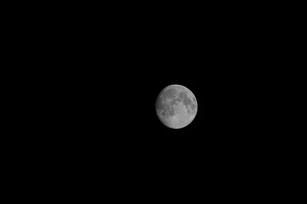 moon in the black sky