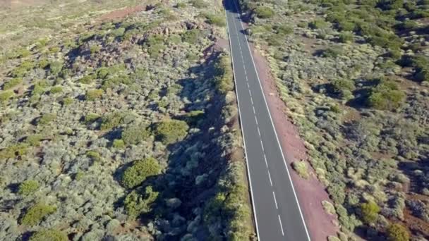 Tenerife İspanya 'daki El Teide volkanının hava manzarası. — Stok video