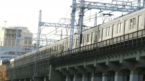 De skyroad spoorwegen in de stad Tokio Japan — Stockvideo