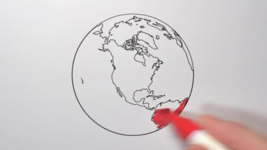 Amerika 'nın dünyadaki kısmını kırmızıya boyamak