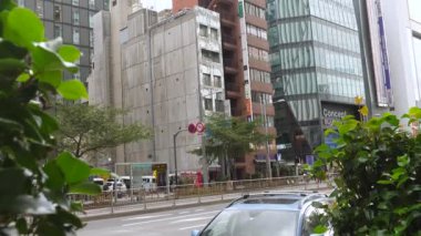 Tokyo Japonya 'nın iş bölgesindeki yüksek binalar.