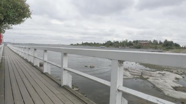 Vista do oceano com o porto de Helsínquia Finlândia — Vídeo de Stock