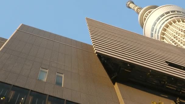 Het prieel van de Sky Tree in Tokio Japan — Stockvideo