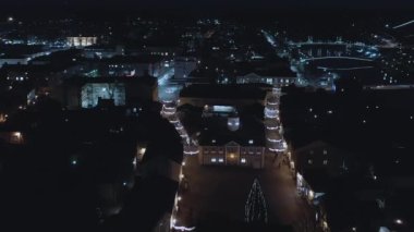 Finlandiya 'daki Porvoo şehrinin gece hava anketi.