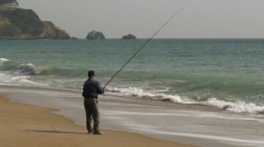 Big waves coming from the sea in Koijigahama Beach in Tahara Japan