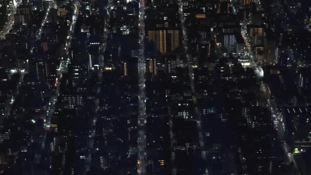 Las luces del paisaje urbano de Tokio Japón — Vídeos de Stock