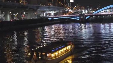 View of the river of Tokyo in Japan at night