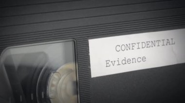 Bir vhs kasetinin yakın plan çekimi..