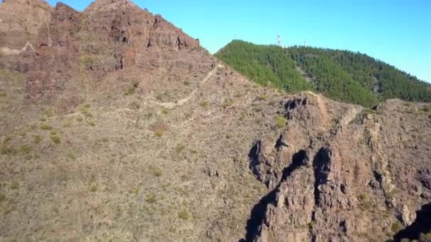 Een van de bergketens in Tenerife Spanje — Stockvideo