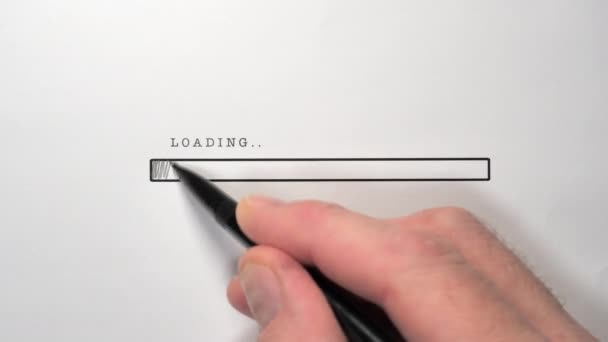 Un stylo utilisé pour illustrer l'animation de la barre de progression — Video