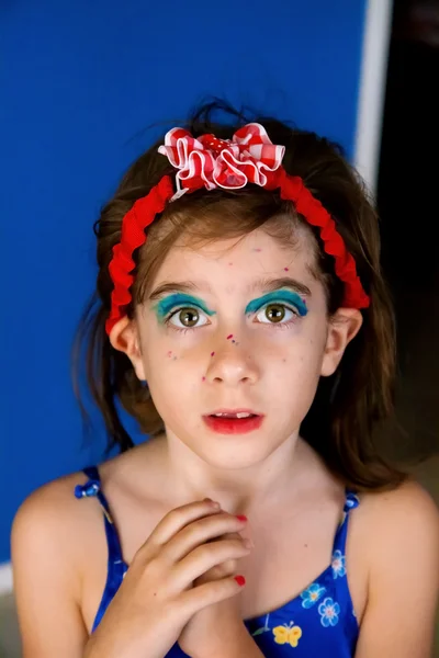 Pleading Marker Makeover Girl — Stock Photo, Image