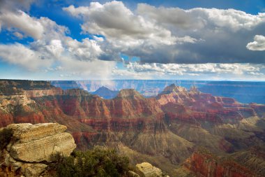 Grand Canyon Bright melek iz Overlook kar yağışı