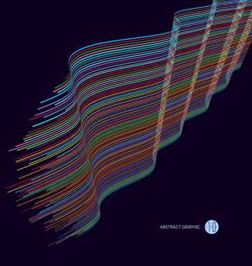 Soyut grafikler, Teknolojik duyu vektörü çizimi.