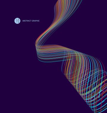 Soyut grafikler, Teknolojik duyu vektörü çizimi.