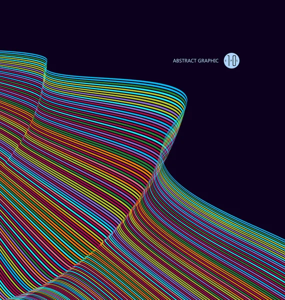 Gráficos abstractos, Ilustración de vectores sensoriales tecnológicos . — Vector de stock