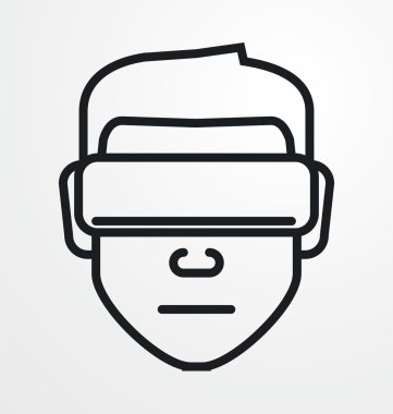 VR avatar kutsal kişilerin resmi, vektör çizim.