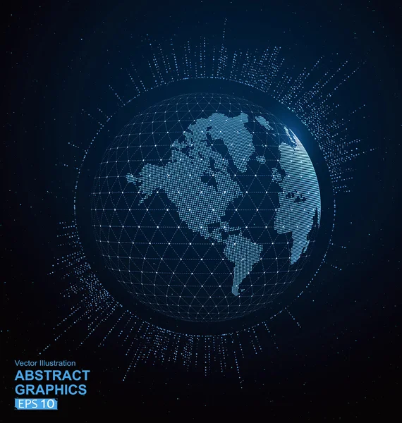 Weltkartenpunkt, Linie, Zusammensetzung, Darstellung der globalen, globalen Netzwerkverbindung, internationale Bedeutung. — Stockvektor
