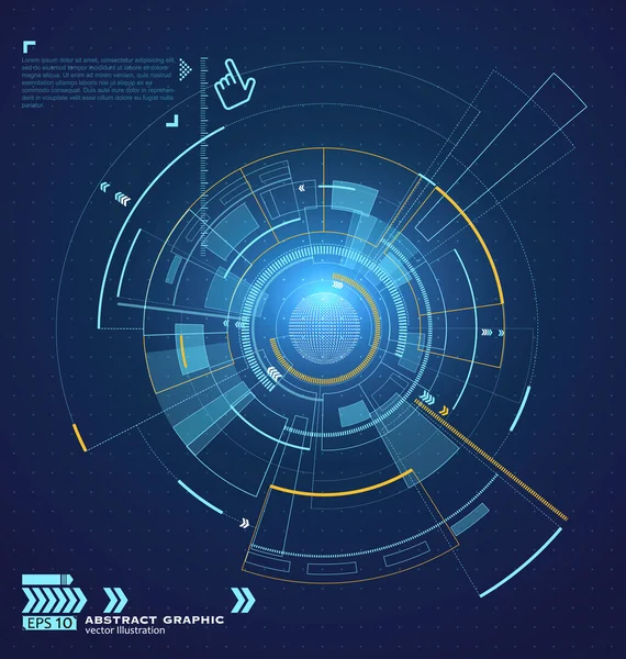 Interface technology, the future of user experience. — Stock Vector