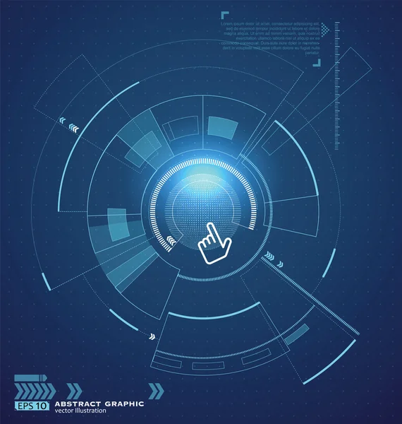 La technologie des interfaces, l'avenir de l'expérience utilisateur . — Image vectorielle