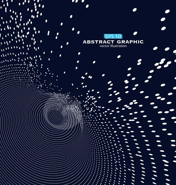 Composé de particules tourbillonnant graphiques abstraits — Image vectorielle
