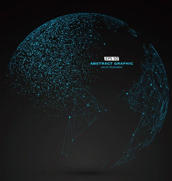 Mappa del mondo punto, linea, composizione, che rappresenta la connessione di rete globale, globale, significato internazionale . — Vettoriale Stock