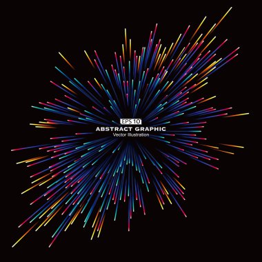 Nokta ve Radyal soyut grafik ve oluşan çizgi.