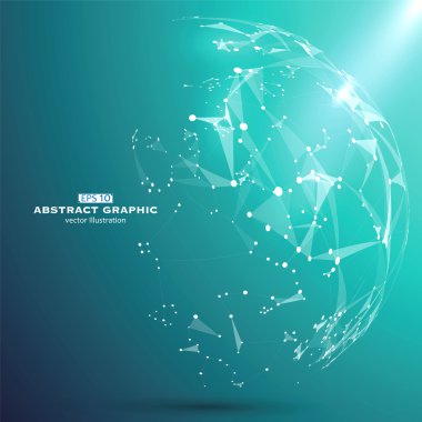 Soyut grafiklerden oluşan nokta, çizgi ve yüzey.