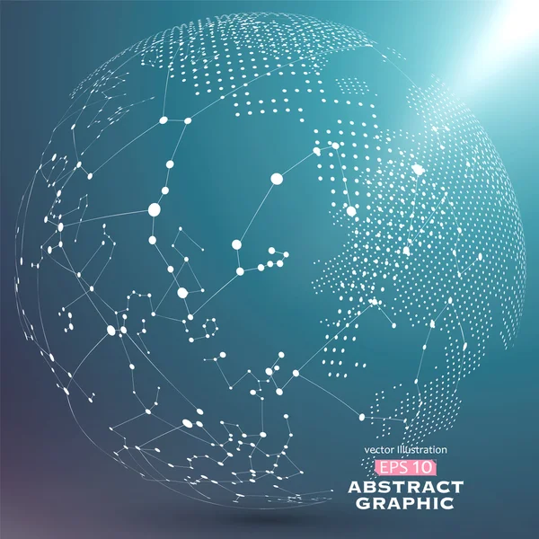 Wereld kaart punt, lijn, samenstelling, vertegenwoordigt de globale, wereldwijde netwerkverbinding, internationale betekenis. — Stockvector