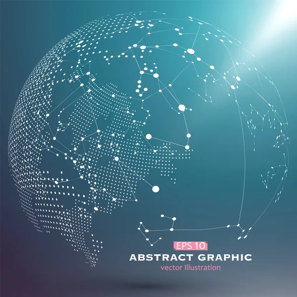 Co oznacza świata mapę punkt, linia, skład, reprezentującą połączenie globalnej, globalnej sieci, międzynarodowej. — Wektor stockowy