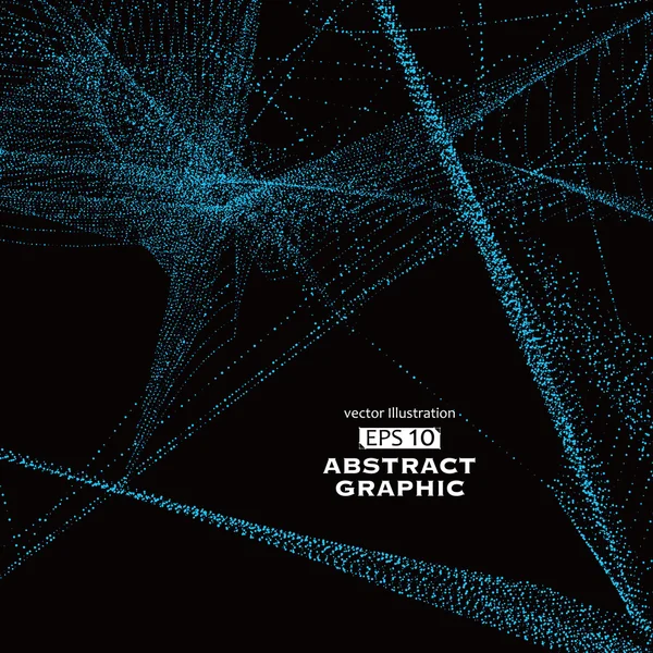 Modèle de point composé de maille, sens technologique des graphiques abstraits — Image vectorielle