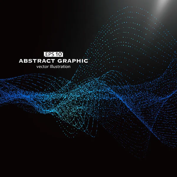 Patrón de puntos compuesto de malla, sentido tecnológico de los gráficos abstractos — Vector de stock