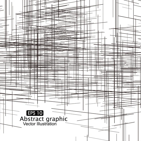 Com linhas de perspectiva composição gráficos abstratos, mundo digital do futuro . — Vetor de Stock