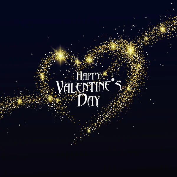 "Happy Valentine 's Day "font design, shiny gold components . — стоковый вектор