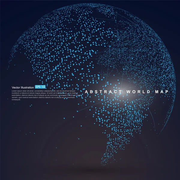 Wereld kaart punt, lijn, samenstelling, vertegenwoordigt de globale, wereldwijde netwerkverbinding, internationale betekenis. — Stockvector