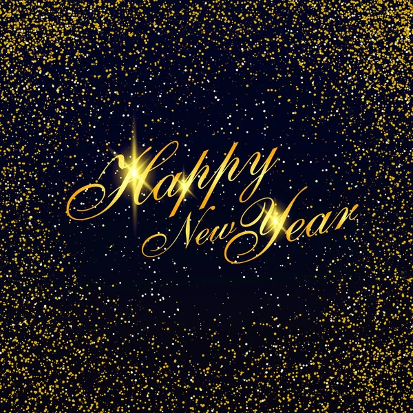 Background gold composition can be used for New Year's greeting cards. — Stock Vector