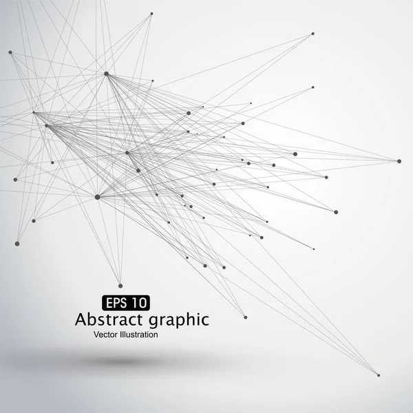 Punto y línea que consta de gráficos abstractos. — Archivo Imágenes Vectoriales