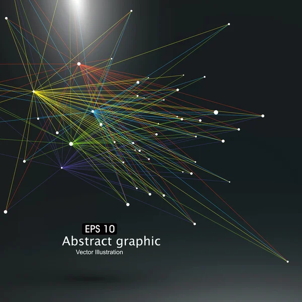 Punto y línea que consta de gráficos abstractos. — Archivo Imágenes Vectoriales