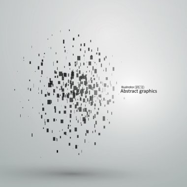 Soyut grafiklerden oluşan nokta ve çizgi.