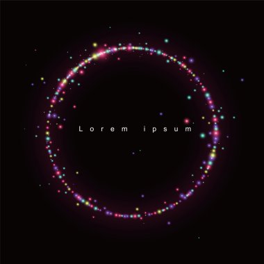 Soyut ışık, dairesel, vektör çizim