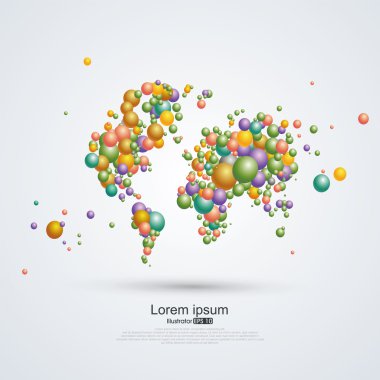 Soyut gezegen, balonlar bileşimi