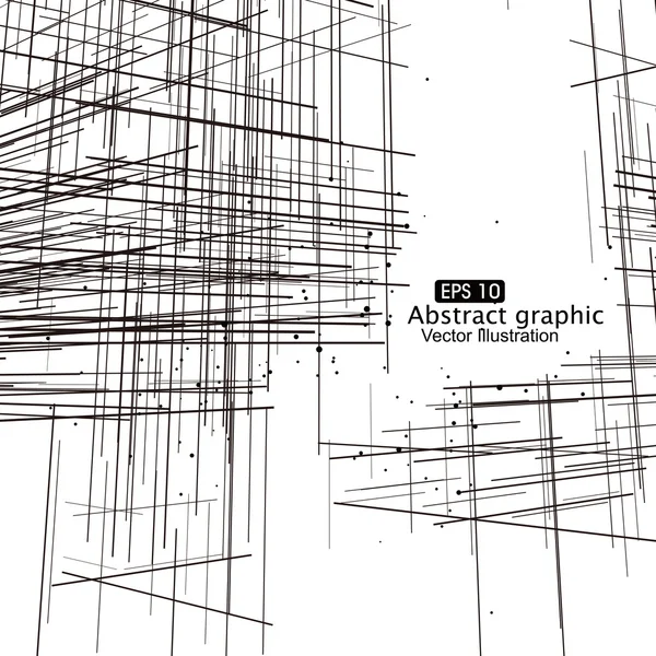 Gráficos abstractos de composición de puntos y líneas . — Archivo Imágenes Vectoriales