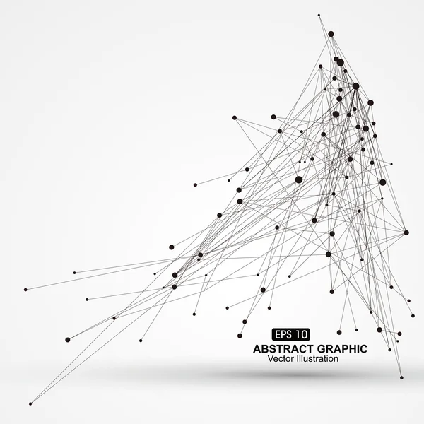 Ponto e linha consistindo de gráficos abstratos. —  Vetores de Stock